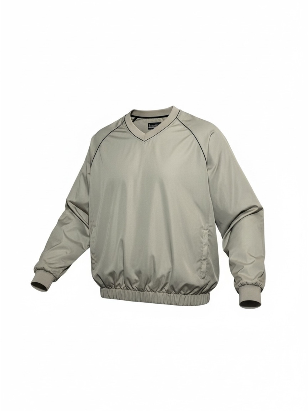 FootJoy Men's V-Neck Golf Windshirt Jacket Pullover Tan Beige Large L